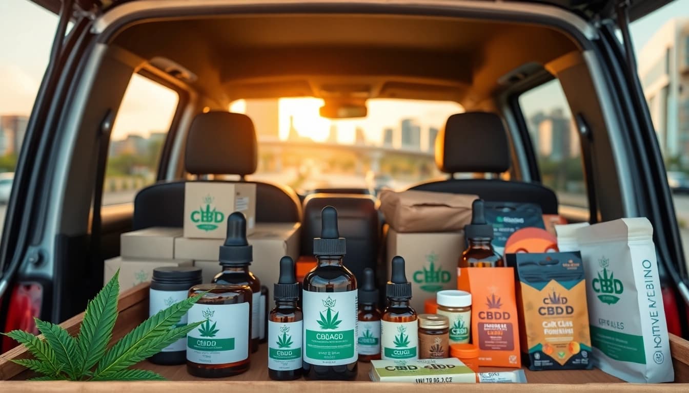 Fort Lauderdale weed delivery showcasing premium CBD products in a vibrant setting.