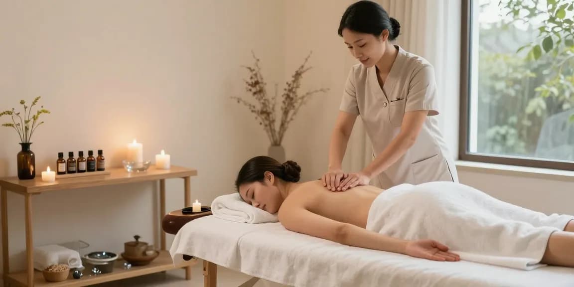 Swedish massage therapy in a serene spa setting with soothing ambiance.