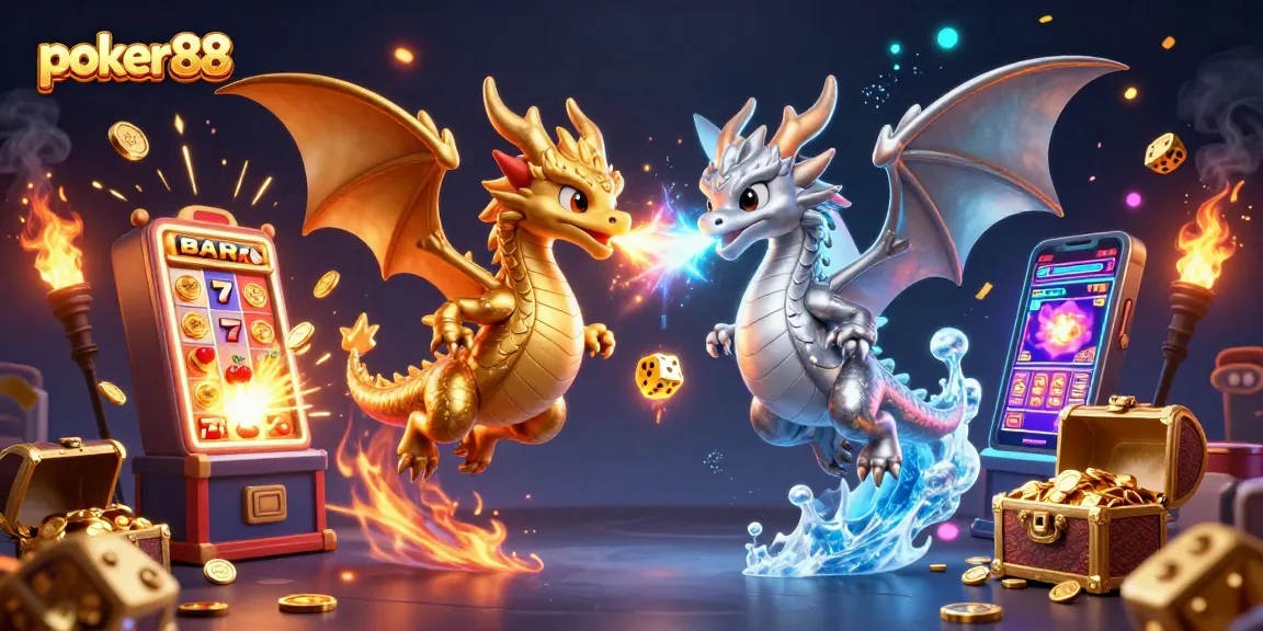 Experience thrilling action at poker88 with vibrant slot machines and dragon duels.