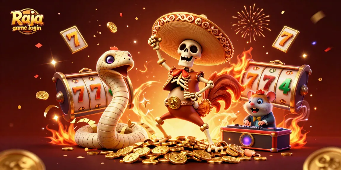 Engage with exciting Raja game login experiences and vivid casino illustrations bursting with color and rewards.