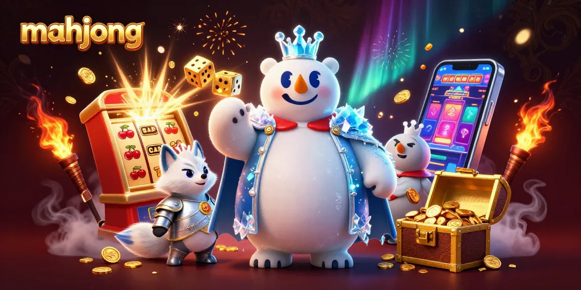 Engage in thrilling mahjong casino action amid a vibrant 3D scene with dazzling game elements.
