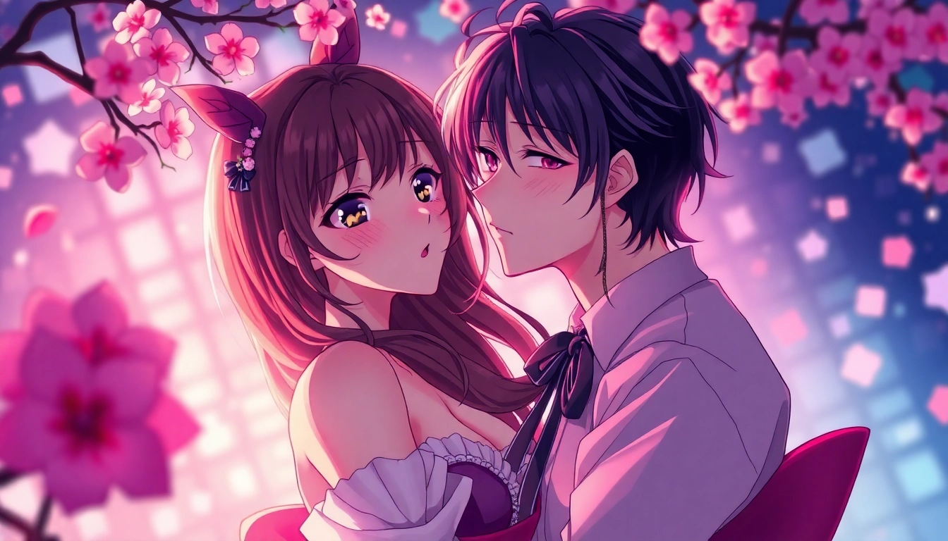 Dynamic anime sex scene featuring colorful characters and rich textures