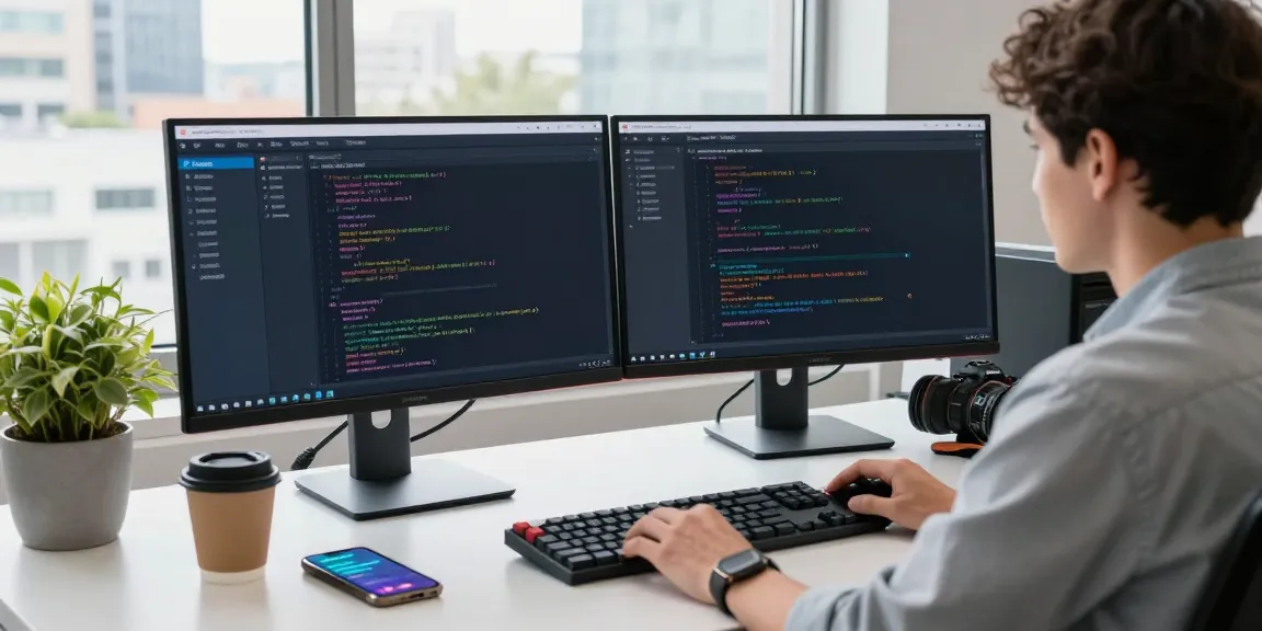 Developer using the 纸飞机中文版 app in a modern workspace, showcasing productivity and innovation.
