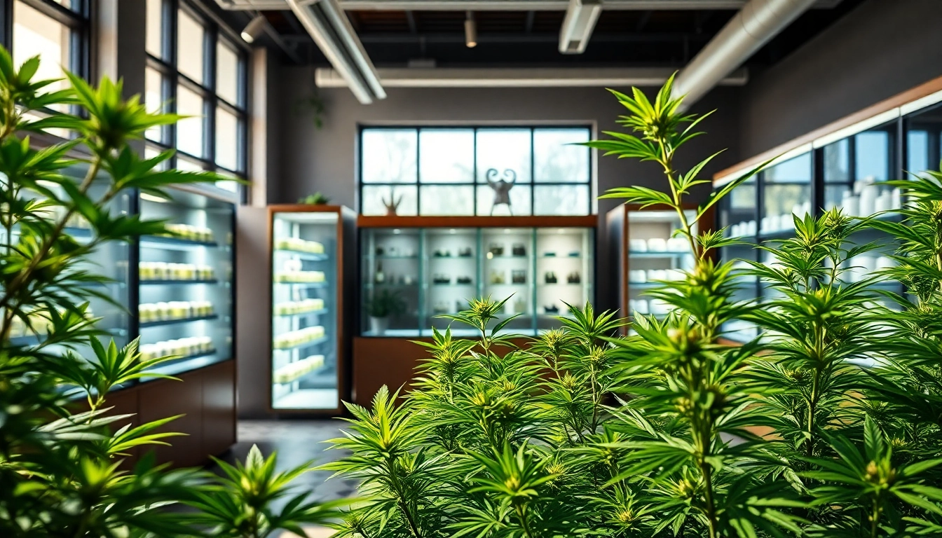 Buying weed prices showcased in a modern cannabis dispensary with vibrant green plants.