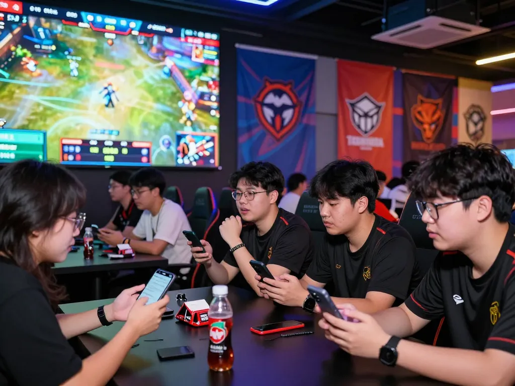 Exciting scene of esports betting Singapore with engaged fans at a live tournament.