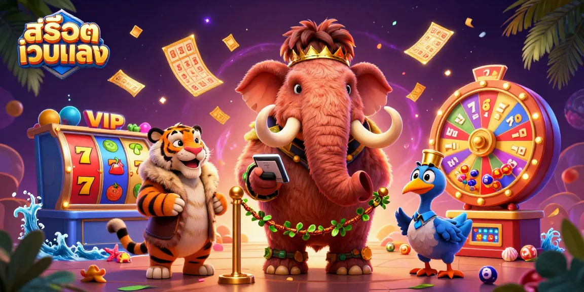 Experience thrilling สล็อตเว็บตรง action with vibrant slot reels, lucky symbols, and dynamic characters.