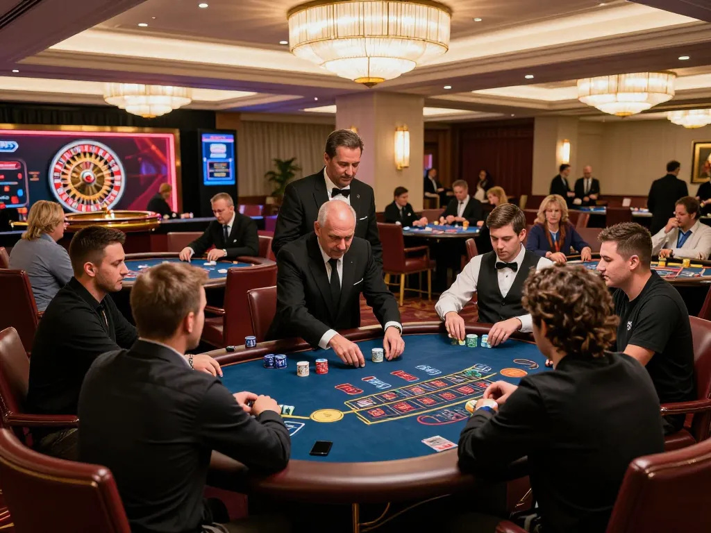 Players strategizing their moves during an exciting blackjack tournament with nano banana flash incorporated.