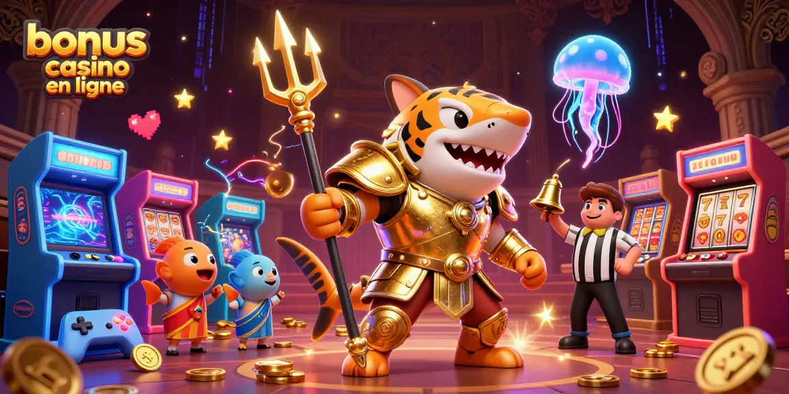Profitez des meilleures offres de bonus casino en ligne avec une illustration captivante présentant des éléments de jeu dynamiques.