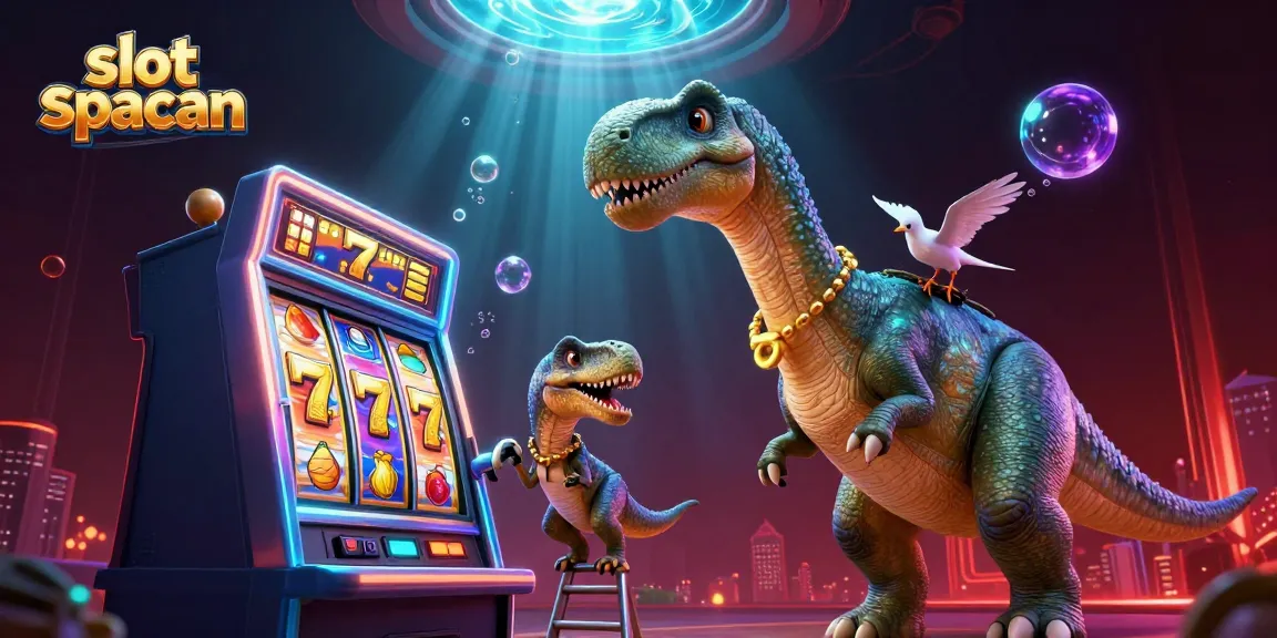 Spin the reels of slot spaceman for thrilling wins in this vibrant 3D illustration.