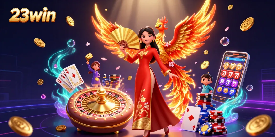 Experience thrilling wins at 23win with vibrant cash symbols and dynamic casino action.