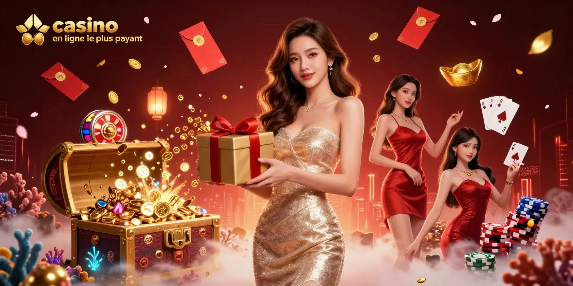 Découvrez le monde passionnant du casino en ligne le plus payant avec des visuels vibrants de pièces d'or et une atmosphère festive.