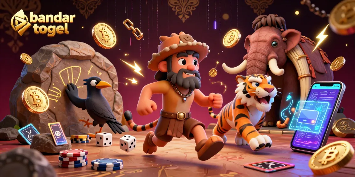 Engage in bandar togel with immersive scenes of caveman-themed casino adventure.