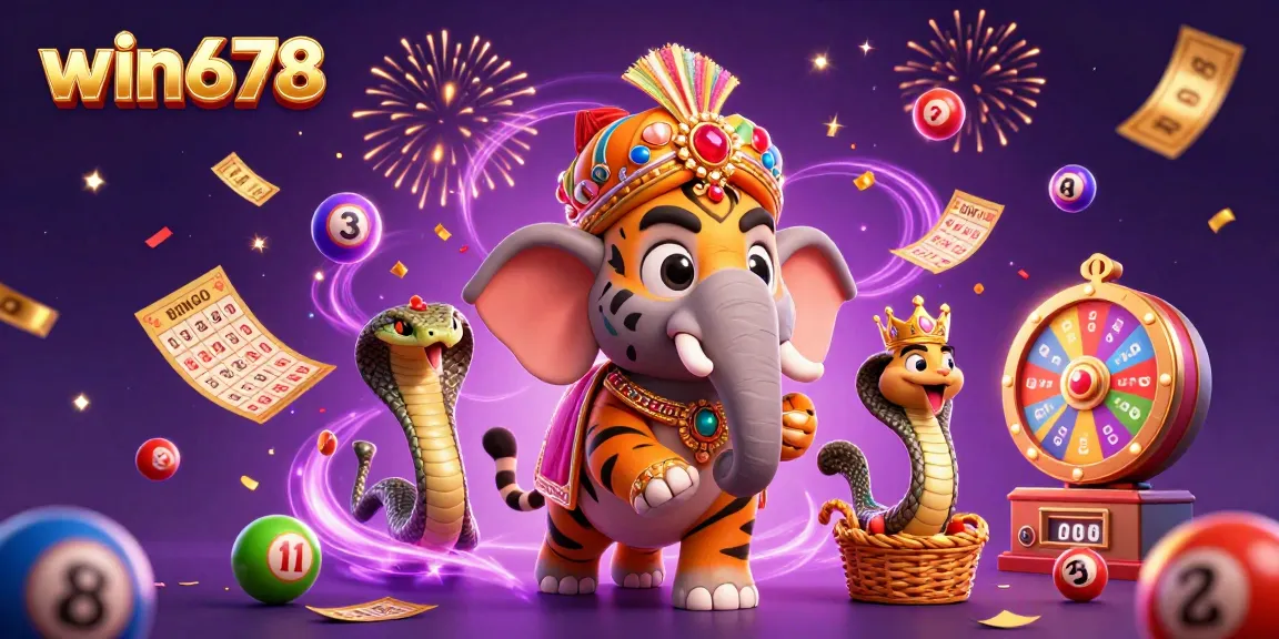 Experience win678’s vibrant gaming world with interactive lottery elements and lively characters.