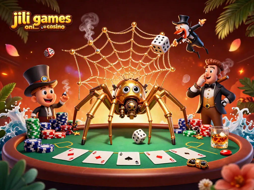 Experience exciting jili games online casino with a rich 3D illustration of steampunk-themed characters.