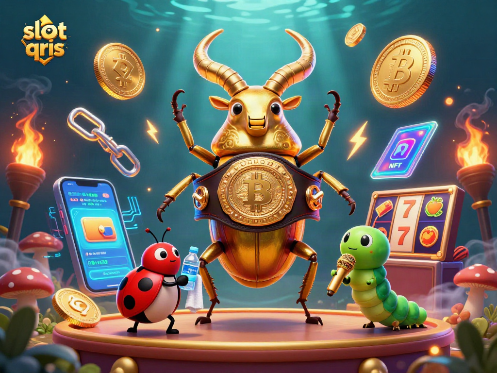 Engage with slot qris visuals featuring vibrant characters and dynamic gameplay elements in a 3D casino scene.